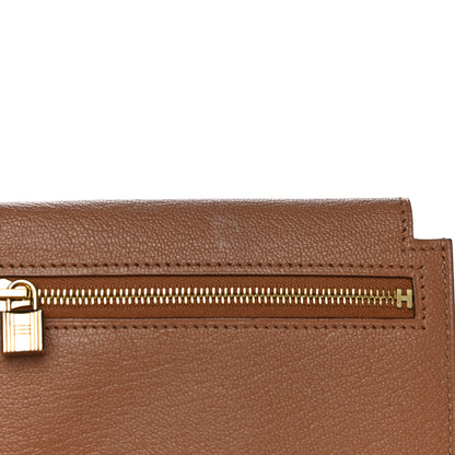 Hermes Chevre Mysore Kelly Pocket Compact Wallet Quebracho 11 of 13