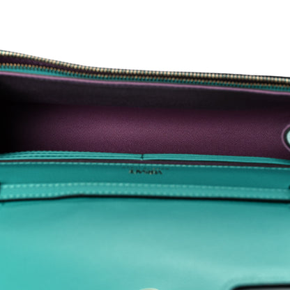 Versace Grained Calfskin La Medusa Crossbody Bag Turquoise 4 of 8