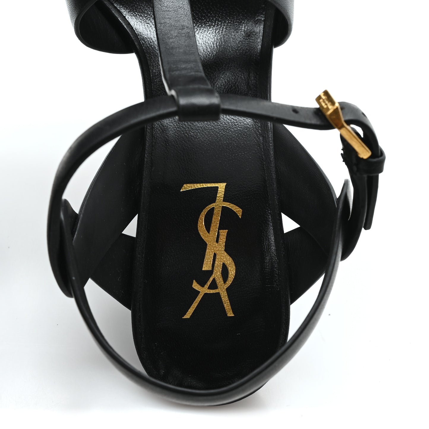 Calfskin Tribute 105 Platform Sandals 38 Black