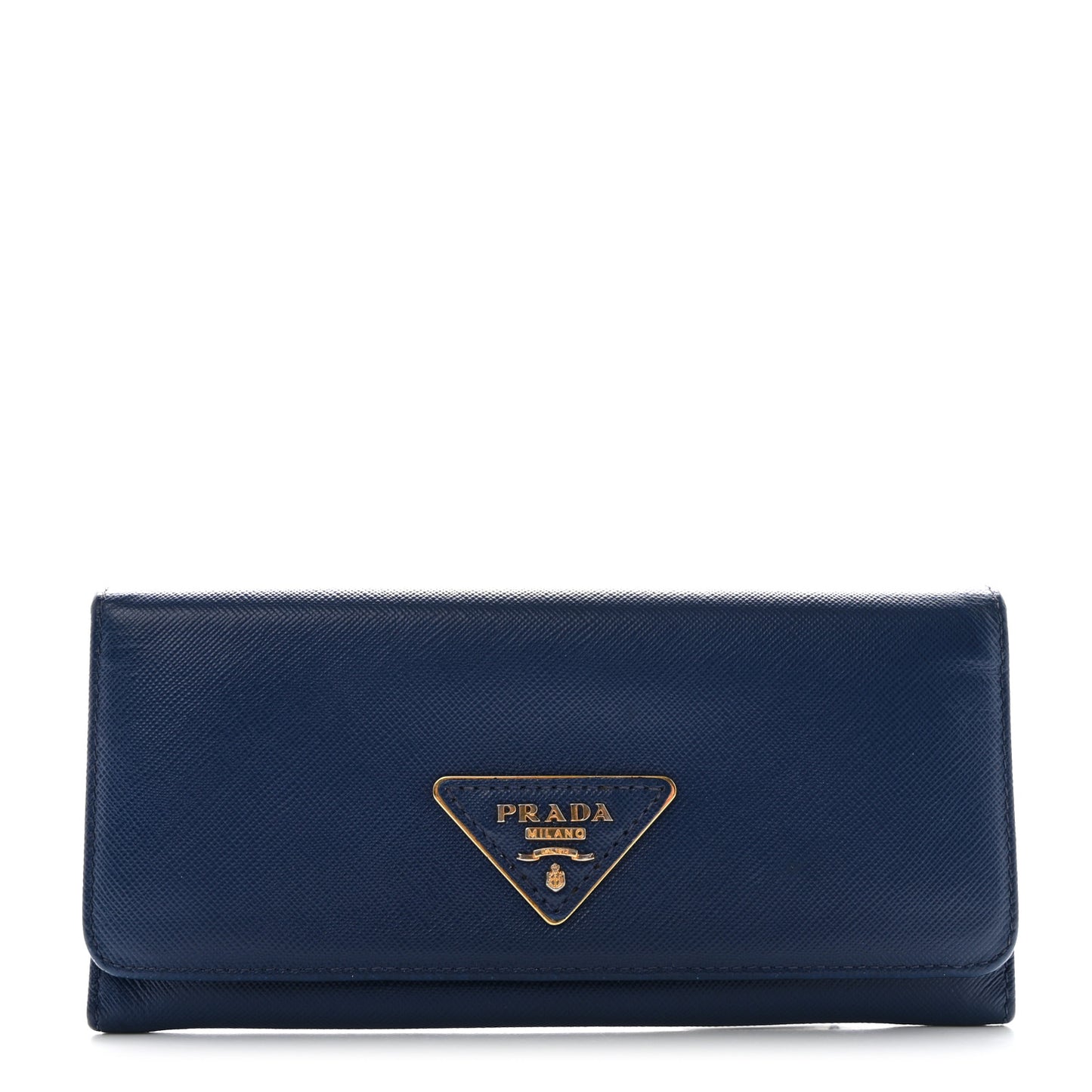 Saffiano Triangle Continental Flap Wallet Bleuette