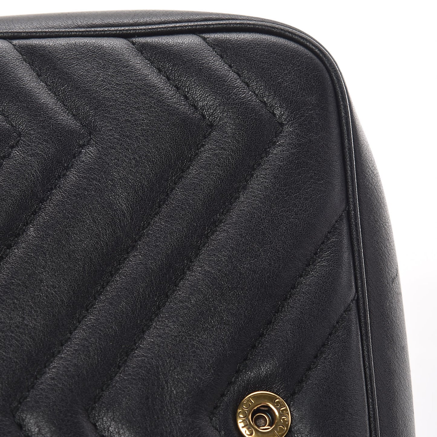 Calfskin Matelasse Super Mini GG Marmont Shoulder Bag Black