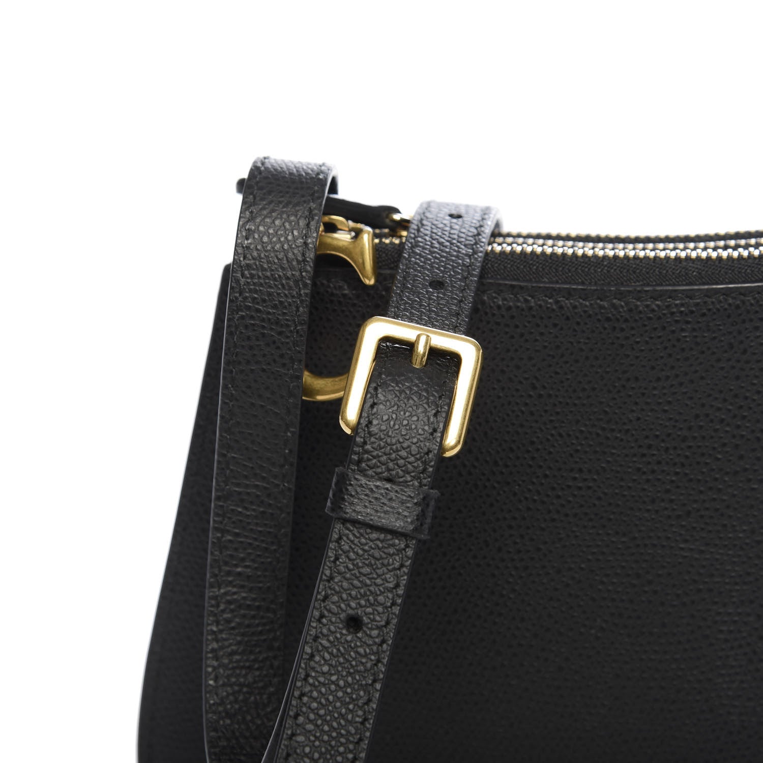 Christian Dior Grained Calfskin Saddle Pouch With Strap Black 11 of 11