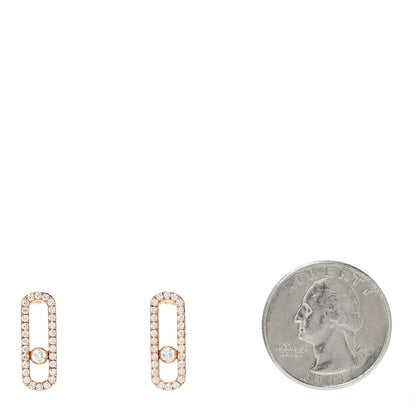 Messika 18K Rose Gold Diamond Move Uno Pave Earrings 2 of 5