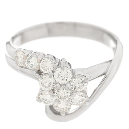 Parker & West by FASHIONPHILE Platinum Diamond 1.06ctw Flower Ring 52 6 7 of 9