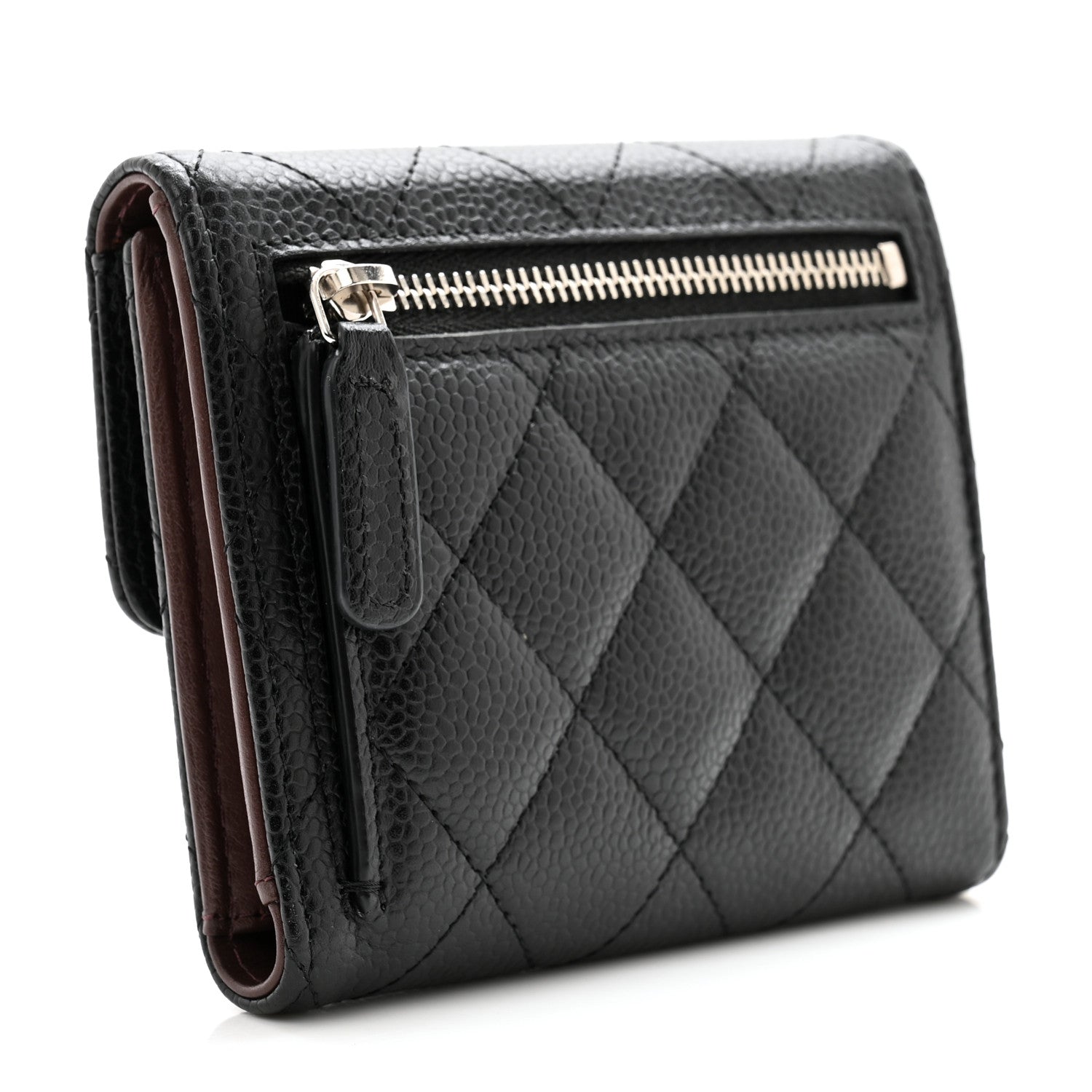 Chanel Caviar Quilted Compact Flap Wallet Black 3 of 9