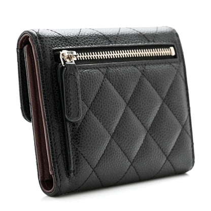 Chanel Caviar Quilted Compact Flap Wallet Black 3 of 9