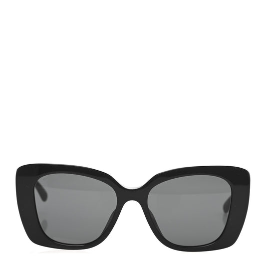 Acetate Strass Square Sunglasses 5422-B-A Black White