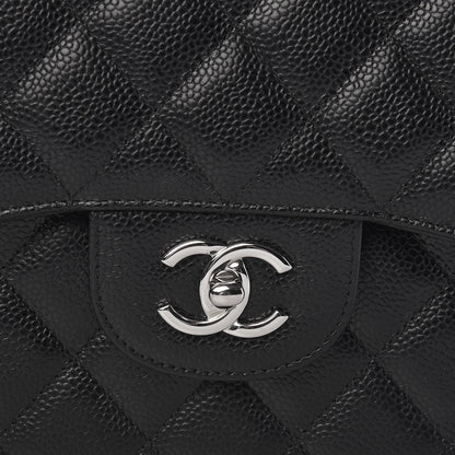 Chanel Caviar Quilted Jumbo Double Flap Black 9 of 12