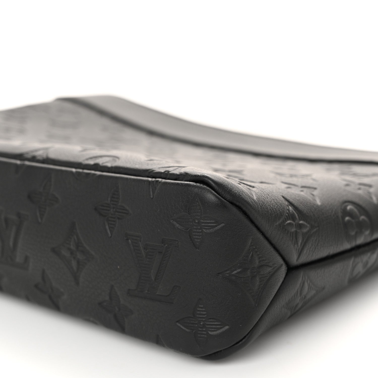 Louis Vuitton Shadow Calfskin Monogram Pochette Voyage Souple Black 9 of 10