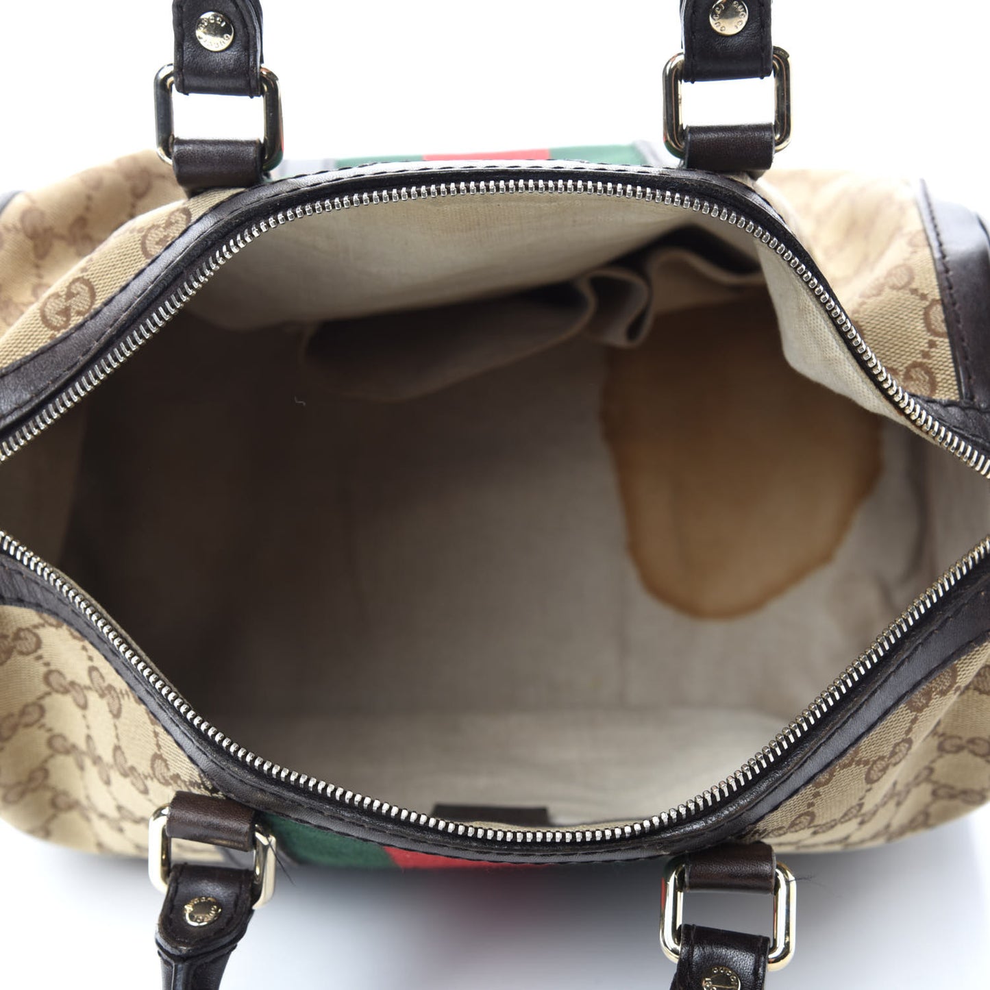 Monogram Vintage Web Medium Boston Dark Brown