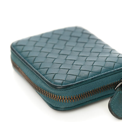 Bottega Veneta Nappa Intrecciato Zip Around Coin Purse Lagoon 10 of 22