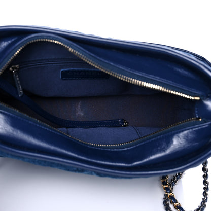 Chanel Denim Calfskin Quilted Small Gabrielle Logo Hobo Blue 5 of 12