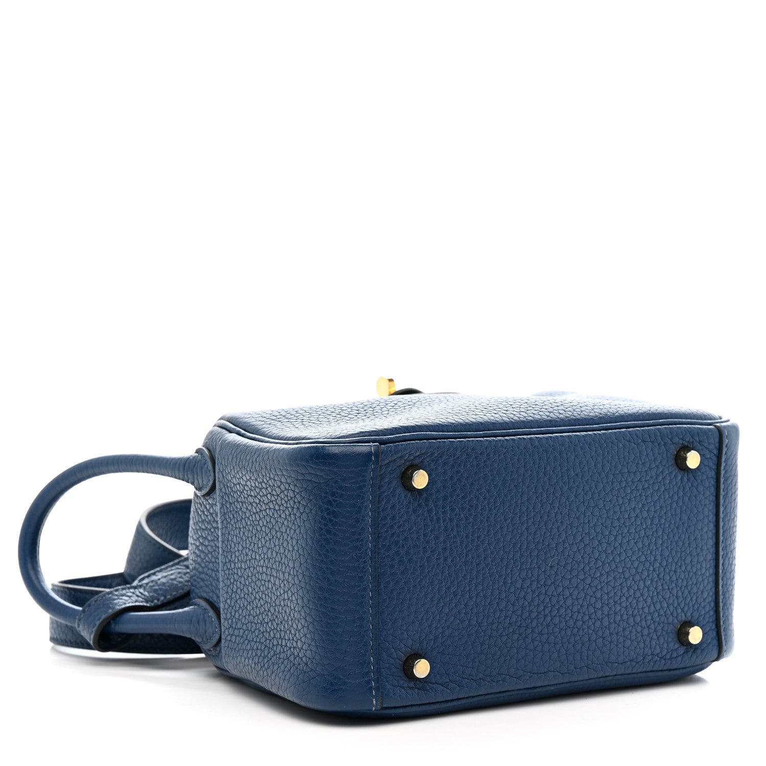 Hermes Taurillon Clemence Mini Lindy 20 Deep Bleu 4 of 21