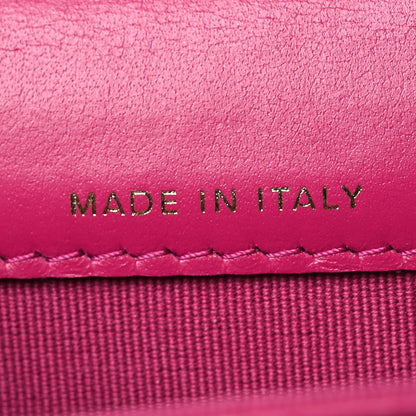 Chanel Aged Calfskin Quilted Reissue Flap Card Holder Fuchsia 8 of 12