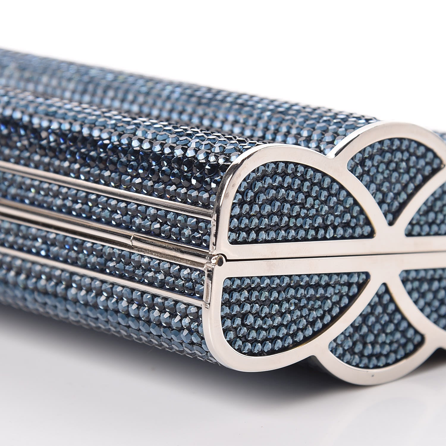 Judith Leiber Swarovski Crystal Clutch Dark Blue 8 of 12