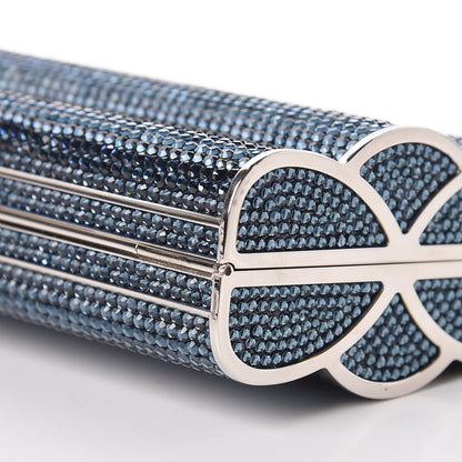 Judith Leiber Swarovski Crystal Clutch Dark Blue 8 of 12