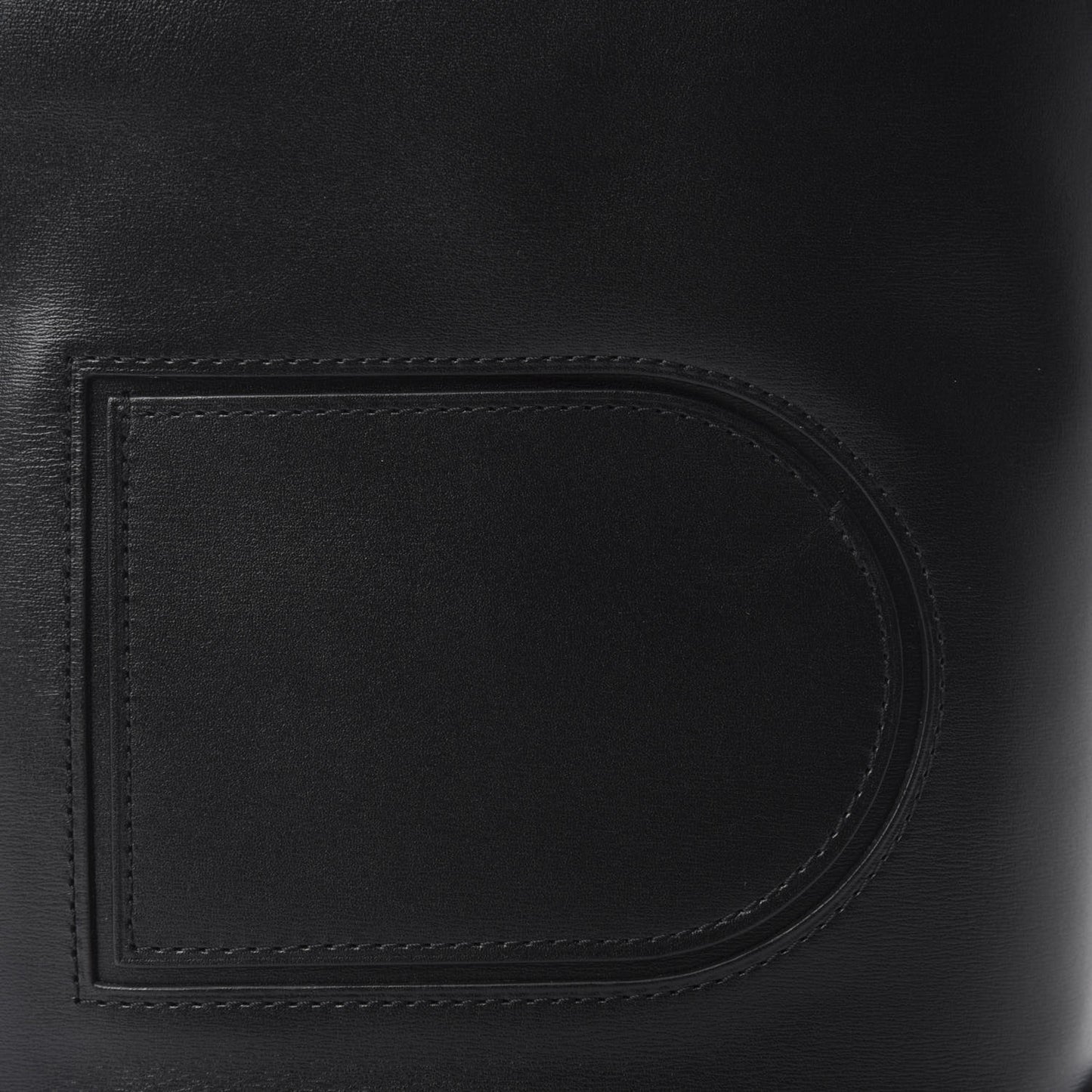 Calfskin Mini Pin Bucket Black Pink