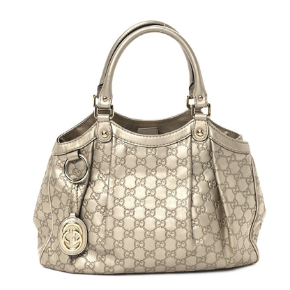 Gucci Guccissima Medium Sukey Tote Champagne 1 of 13