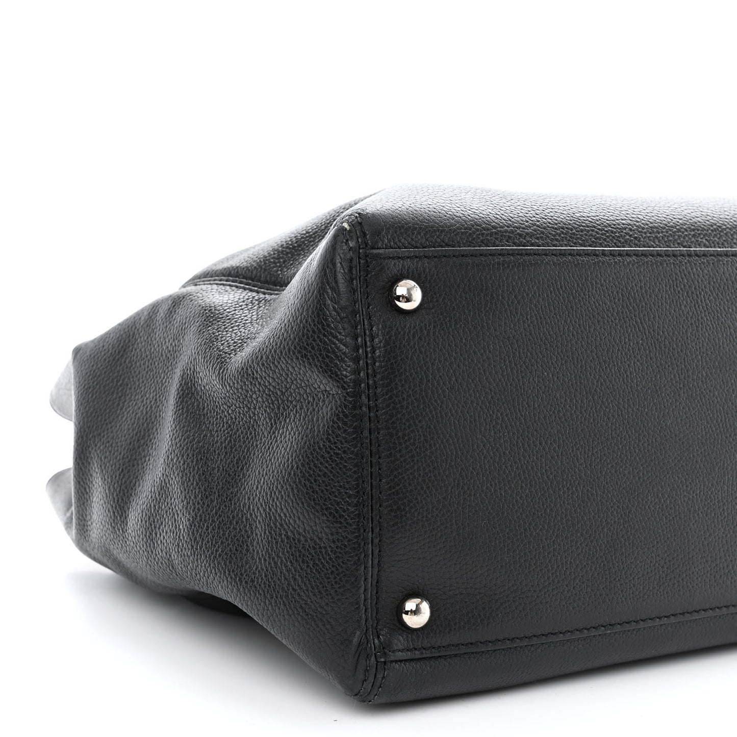Calfskin Cerf Executive Shopper Tote Black