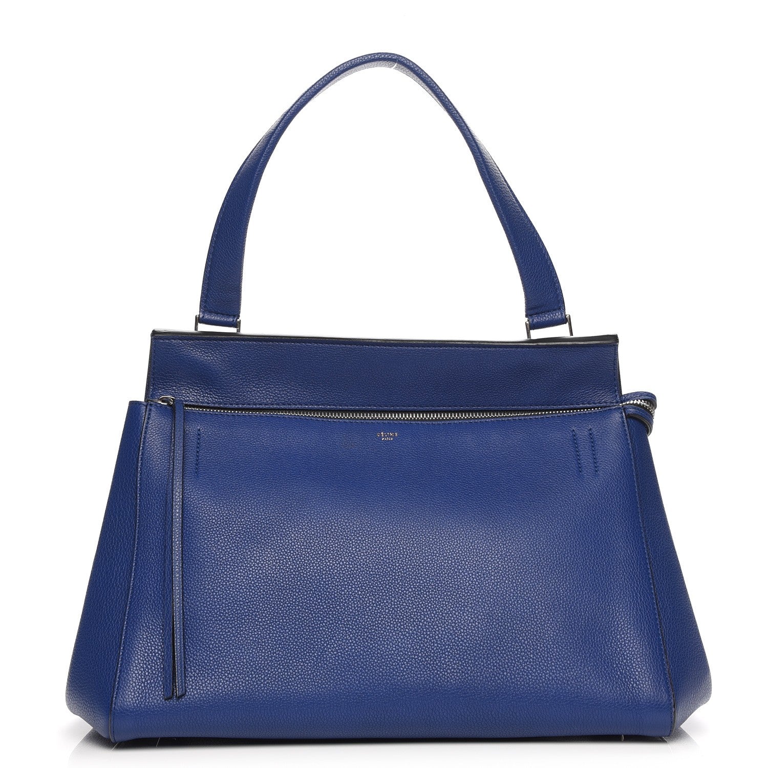 Celine Drummed Calfskin Medium Edge Shoulder Bag Indigo 1 of 6