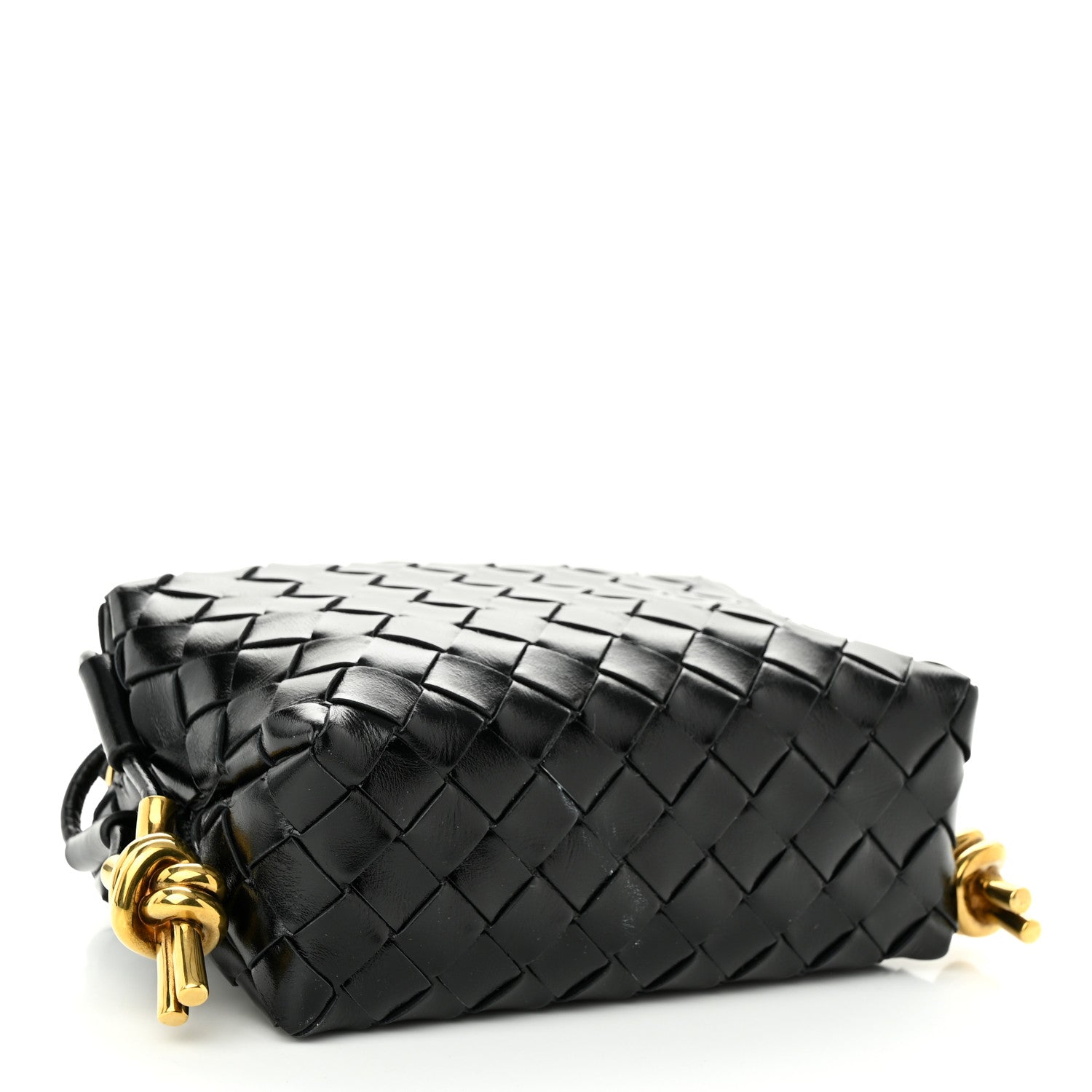 Bottega Veneta Nappa Intrecciato Metallic Knot Mini Loop Camera Bag Black 3 of 8
