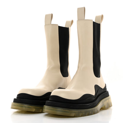 Bottega Veneta Calfskin The Tire Chelsea Boots 39 Wax Black Transparent 3 of 14