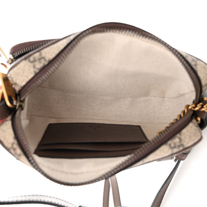 Gucci GG Supreme Monogram Textured Dollar Calfskin Web Mini Ophidia Convertible Shoulder Bag Beige Ebony New Acero 5 of 10