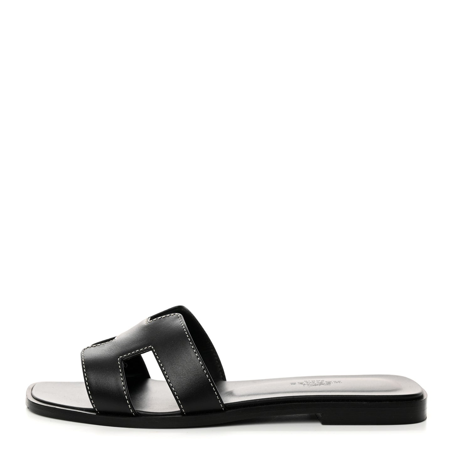 Box Calfskin Oran Sandals 35.5 Black