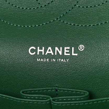 Chanel Lambskin Quilted Jumbo Double Flap Green 5 of 8