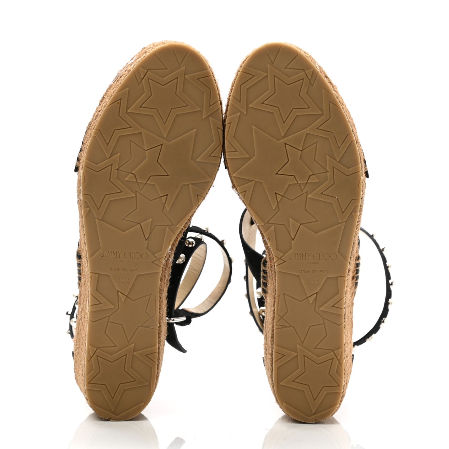 Suede Embellished Danica Espadrilles 40.5 Black