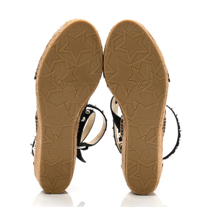 Jimmy Choo Suede Embellished Danica Espadrilles 40.5 Black 5 of 8