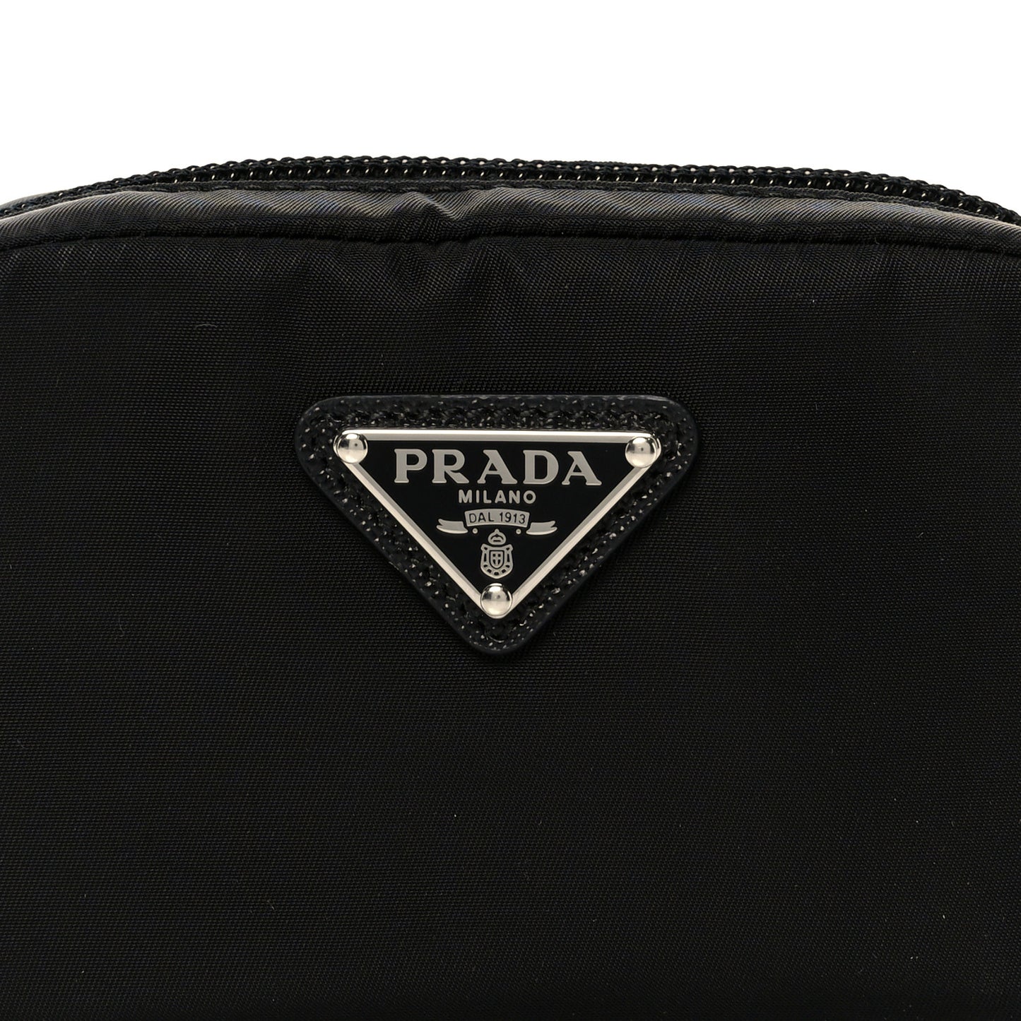 Re-Nylon Saffiano Cosmetic Pouch Black
