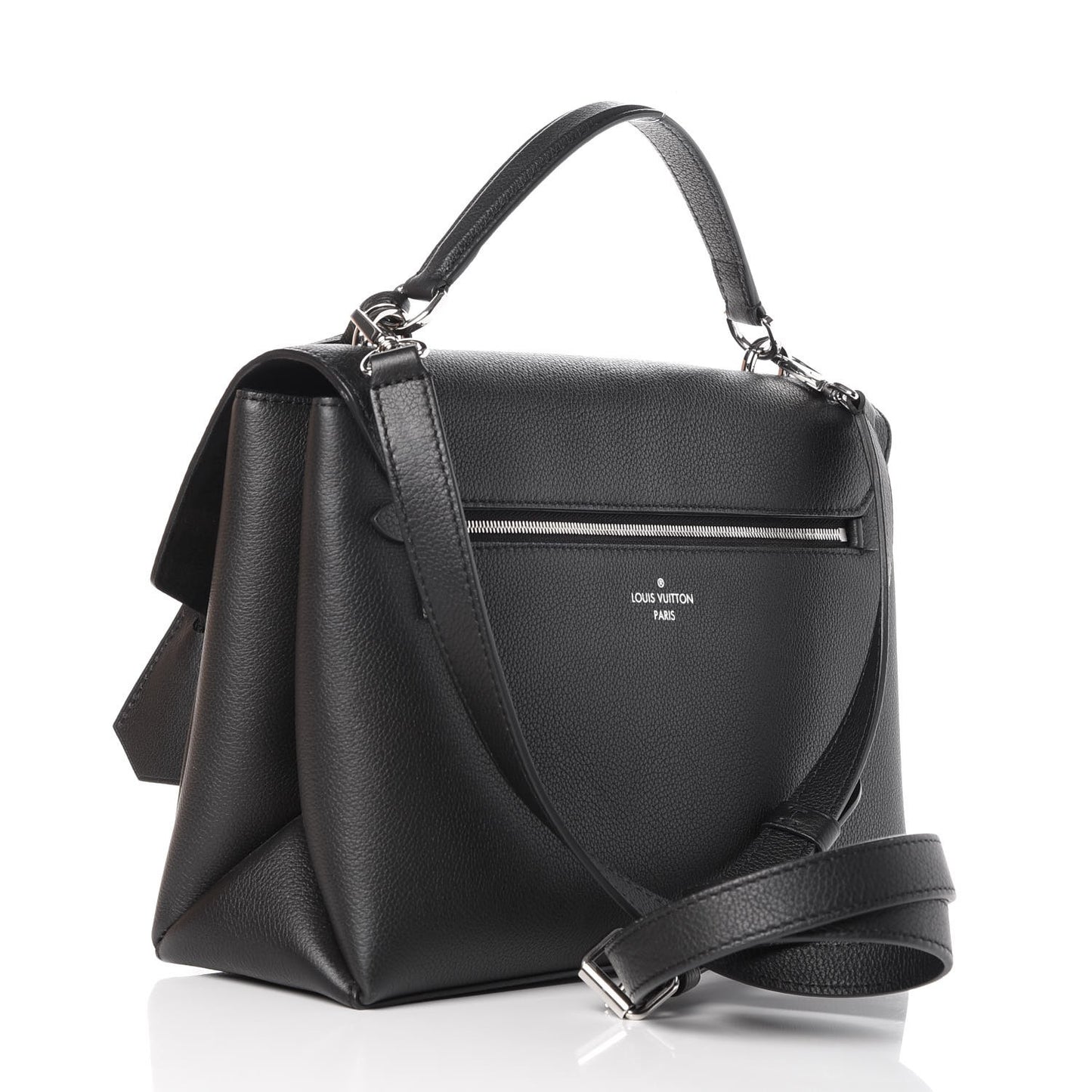 Soft Calfskin My Lockme Top Handle Black