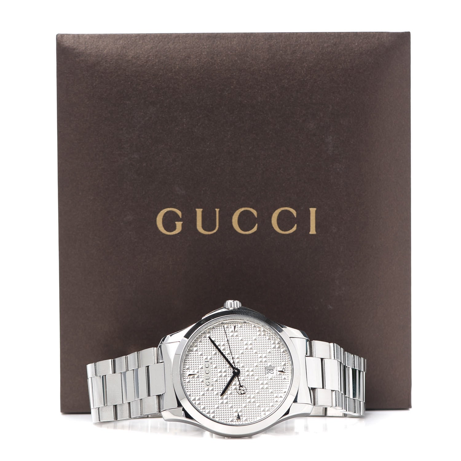 Gucci Stainless Steel 38mm G-Timeless Diamante Quartz Watch 6 of 6