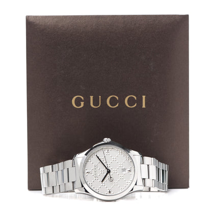 Gucci Stainless Steel 38mm G-Timeless Diamante Quartz Watch 6 of 6