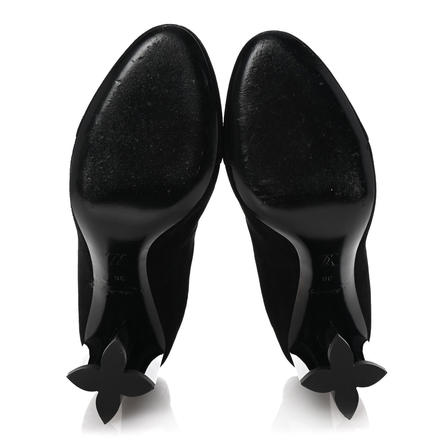 Suede Monogram Uniformes Cap Toe Chelsea 80mm Ankle Boots 38 Black