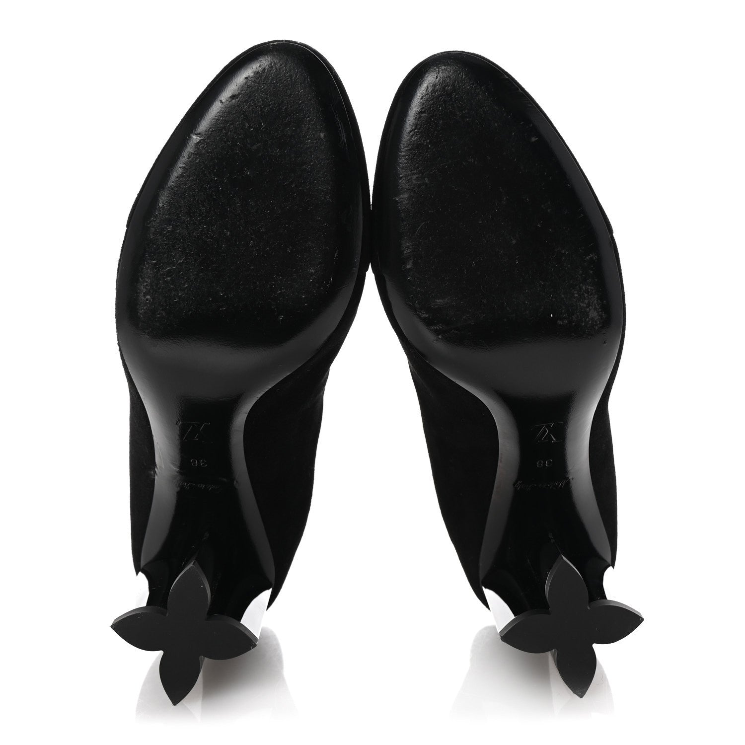 Louis Vuitton Suede Monogram Uniformes Cap Toe Chelsea 80mm Ankle Boots 38 Black 6 of 9