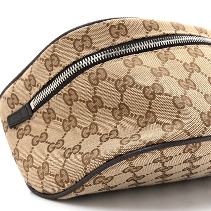 Gucci Monogram Dollar Calfskin Waist Pouch Beige Ebony Testa di Moro Marrone Scuro 9 of 10