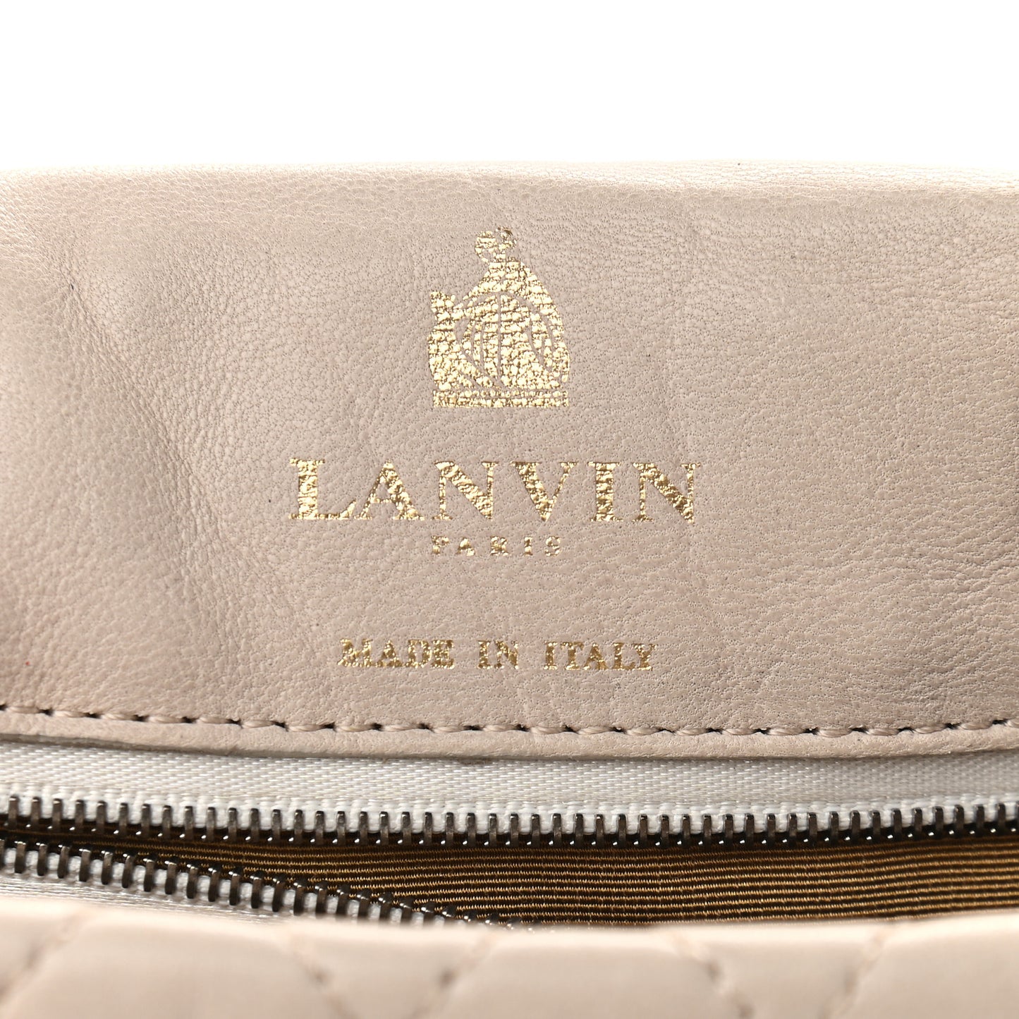 Calfskin Quilted Medium Happy Shoulder Bag Grey