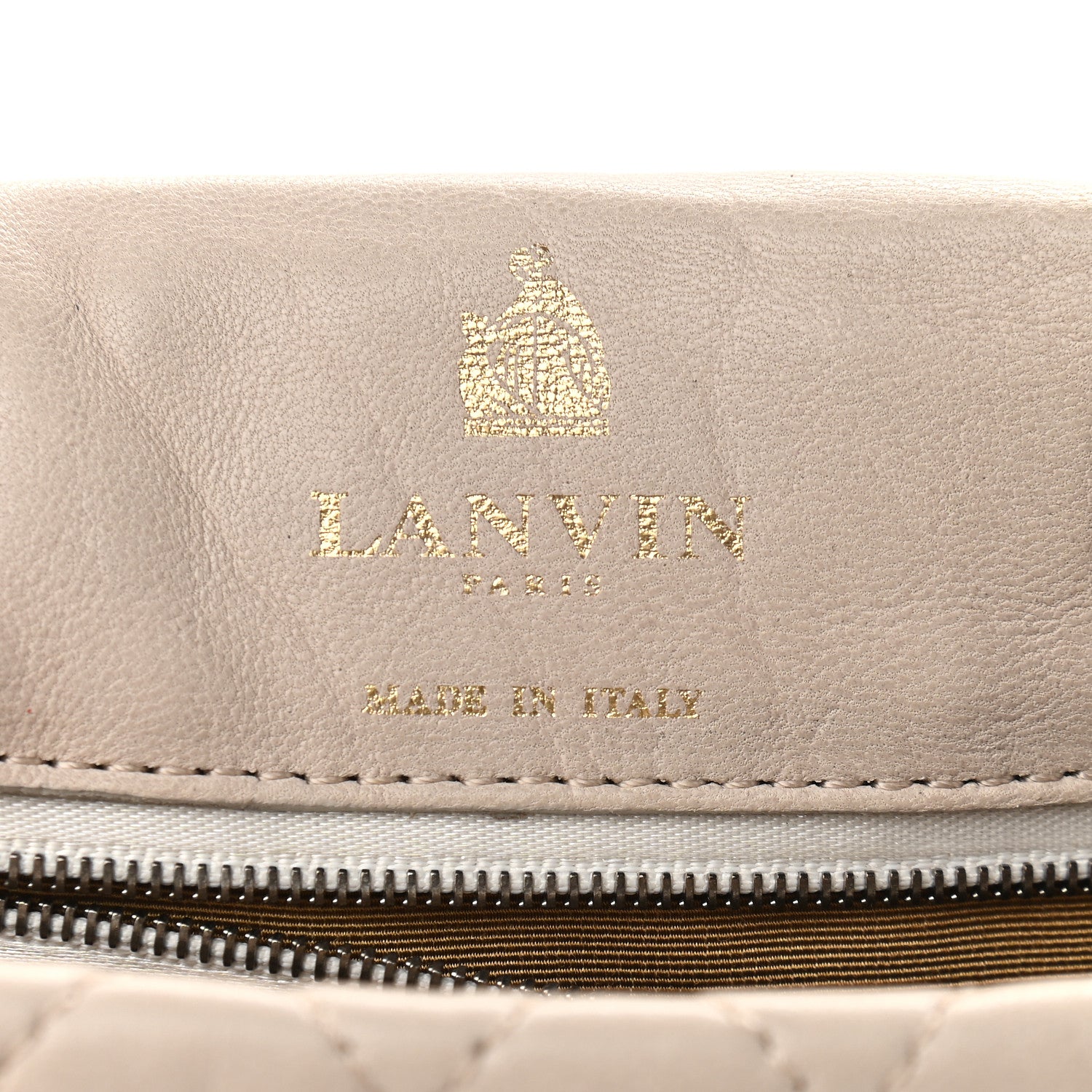 Lanvin Calfskin Quilted Medium Happy Shoulder Bag Grey 7 of 12
