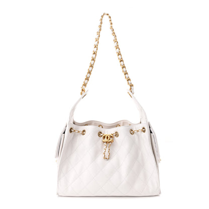 Chanel Caviar Quilted Small Chanel 25 Handbag White 1 of 11