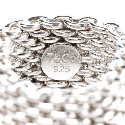 Tiffany Sterling Silver Mesh Somerset Ring 48 4.5 4 of 4
