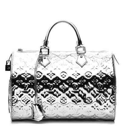 Louis Vuitton Monogram Miroir Speedy 35 Silver 1 of 9