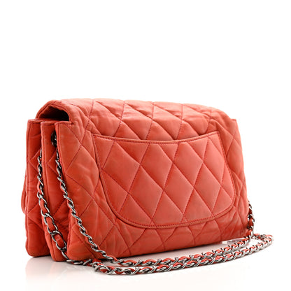 Chanel Lambskin Quilted Chanel 3 Accordion Flap Bag Red 3 of 11