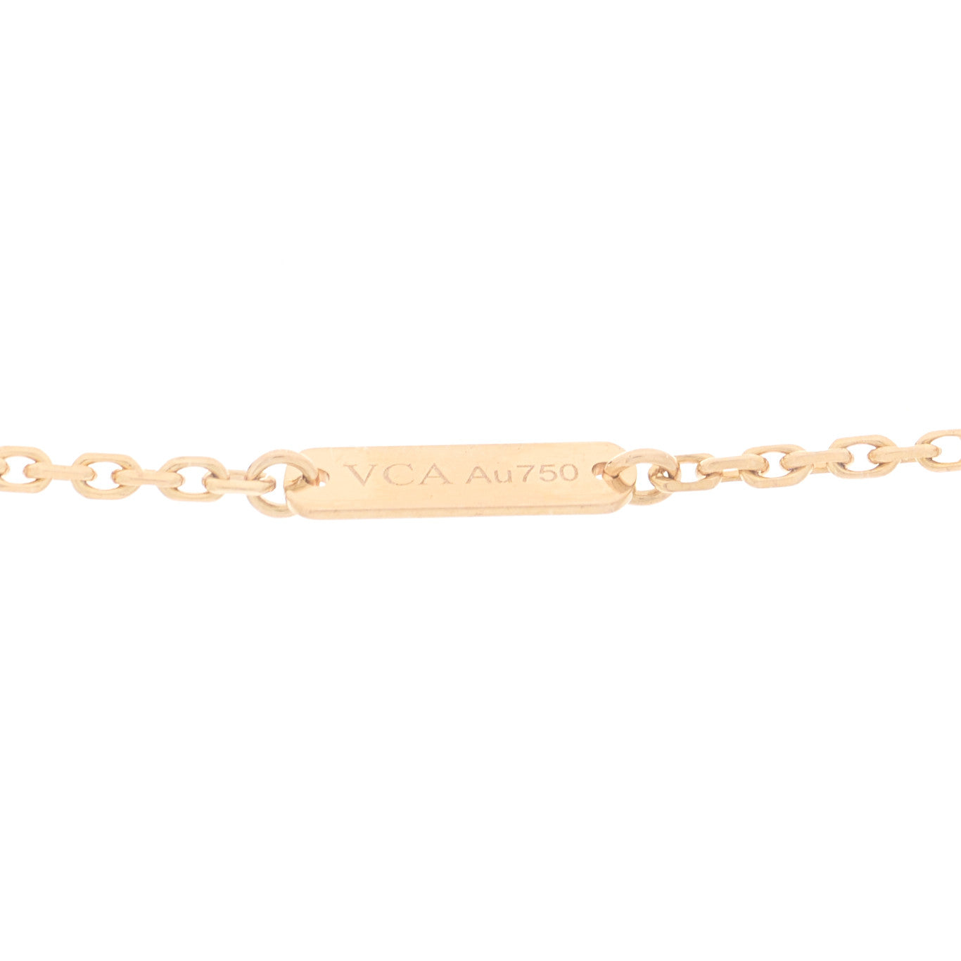 Van Cleef & Arpels 18K Rose Gold Diamond Vintage Alhambra Pendant Necklace 5 of 6