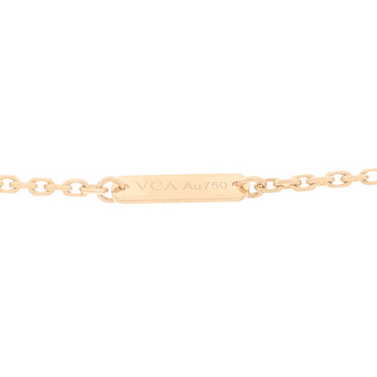 Van Cleef & Arpels 18K Rose Gold Diamond Vintage Alhambra Pendant Necklace 5 of 6