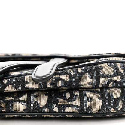 Christian Dior Oblique Mini Saddle Bag Blue 10 of 10