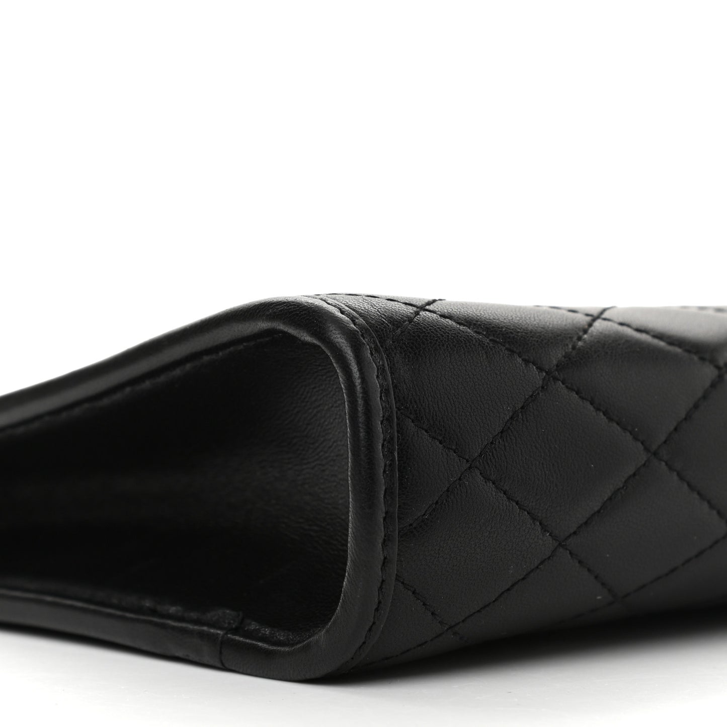 Lambskin Quilted Monogram Baby Victoire Chain Clutch Bag Black