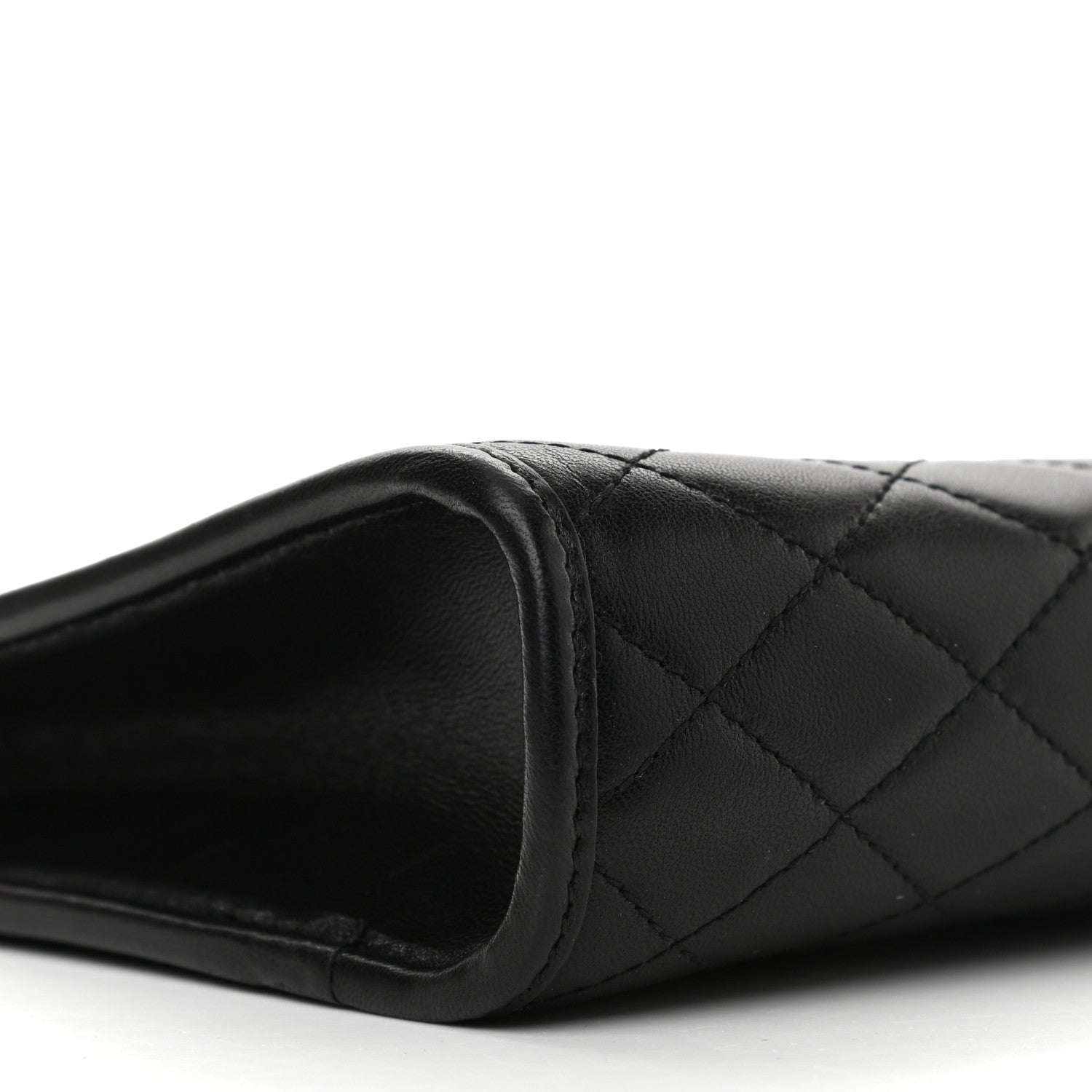 Saint Laurent Lambskin Quilted Monogram Baby Victoire Chain Clutch Bag Black 9 of 10