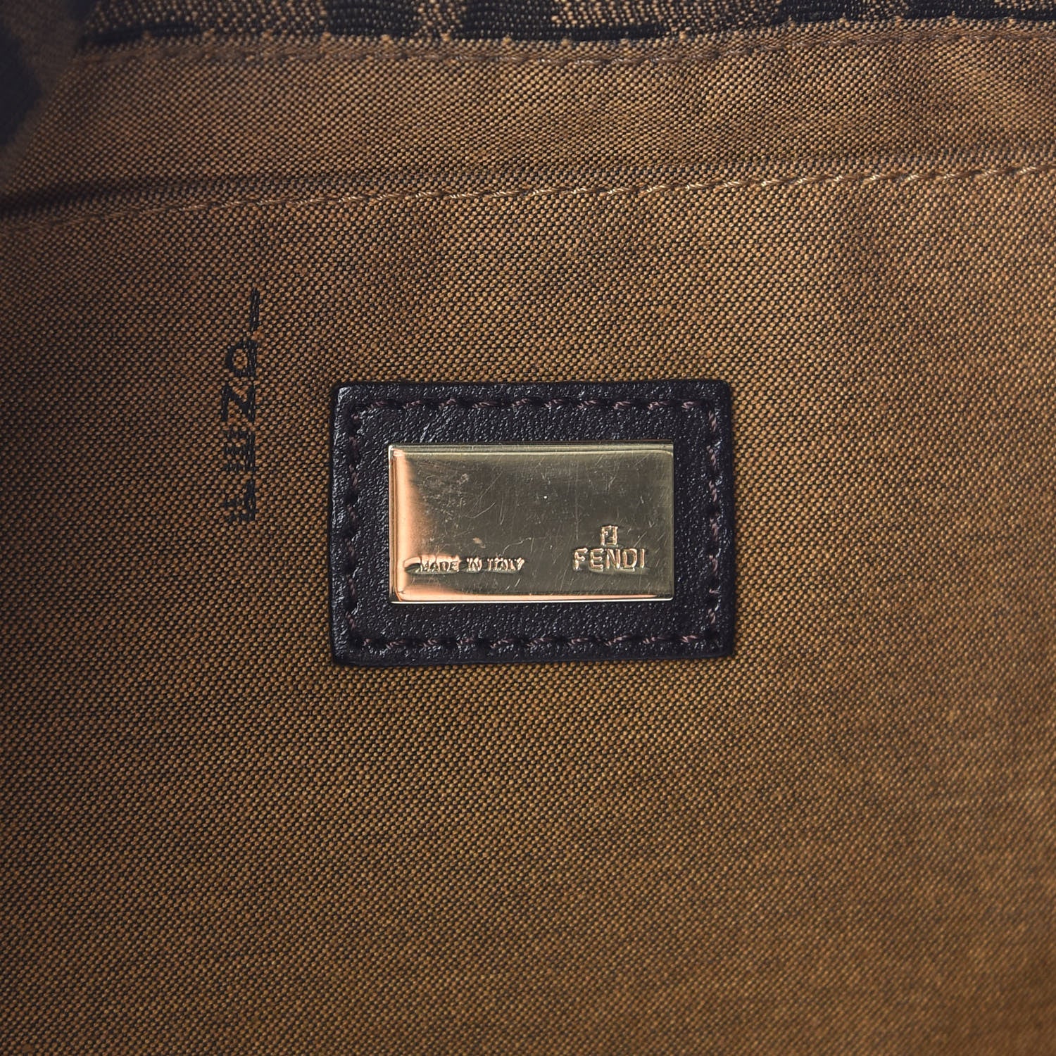 Fendi Zucca Small Chef Shopping Tote Tobacco Moro 6 of 13